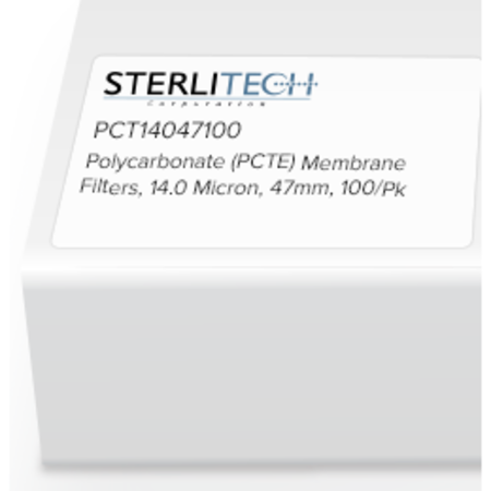 STERLITECH Polycarbonate (PCTE) Membrane Filters, 14.0 Micron, 47mm, PK100 PCT14047100